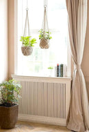 Dahey Macrame Plant Hanger Indoor Hanging Planter Basket Handmade Woven Cotton Rope Flower Pot Decorative Crochet Plant Holder Stand for Boho Home Decor No Tassels,35 Inch,Set of 2 by GreenHaven Gardens