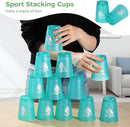 yeesport 48 PCS Sport Stacking Cups, Sport Training Game for Challenge Competition, Plastic Stacking Cups, Classic Family Game for Youth and Adults, Red+Blue+Green+Orange by TinyTreasures Baby Boutique
