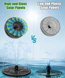 SZMP Solar Water Fountain Upgraded 100% Glass Panel, 3.5W Solar Powered Fountains Built-in 2000 Battery with 7 Nozzle & 4 Fixer, Solar Fountain Pump for Bird Baths, Pond, Outdoor (White) by GreenHaven Gardens