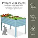 Best Choice Products 48x24x30in Galvanized Raised Garden Bed, Metal Elevated Planter Box, Vegetable Garden for Backyard, Patio, Balcony - Mist Blue by GreenHaven Gardens