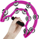 EastRock Double Row Tambourine,Metal Jingles Hand Held Percussion-Half Moon Tambourine for Adults, KTV, Party(Purple) by TinyTreasures Baby Boutique