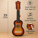 23" Acoustic Guitar, Kids 6 String Toy Guitar - Realistic Steel Strings - Beginner Practice First Musical Instrument for Children, Toddlers (Amber Sunburst) by TinyTreasures Baby Boutique