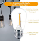 Meconard 24 Pack LED S14 Replacement Light Bulbs, Shatterproof Outdoor 1 Watt to Replace 11Watts String Incandescent Bulb, E26 Regular Medium Screw Base, 2200K Warm White, Non-Dimmable by GreenHaven Gardens