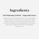 GLO Science Teeth Whitening Gel Pods – Safe, Effective Tooth Whitener with Silicon Brush, 6% Hydrogen Peroxide – Fastest Way to Whiter Teeth, Sensitivity Free – Gingermint Flavor (Pack of 5) by CozyNest Decor
