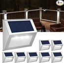 JSOT Solar Lights Outdoor for Deck,Waterproof Solar Garden Lights Decorative Outside Lamp for Walkway,Fence Post,Backyard,Railing,Wall,Pool,Step,Stairs 8 Lights Cool White by GreenHaven Gardens