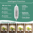 LORDEM Grow Light for Indoor Plants, 48 LEDs Ceiling Full Spectrum Plant Light, 5V Corded Growing Lamp with 4/8/12H Auto Switch, 4 Dimmable Brightness Levels, Single-Head, 2 Pack by GreenHaven Gardens