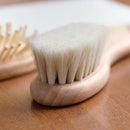 Premium Baby Hair Brush Set – Natural Goat Hair & Bamboo Bristle Brushes, Beechwood Comb, Cotton Pouch – Gentle Scalp Care for Newborns & Toddlers, Gift-Ready & Eco-Friendly by TinyTreasures Baby Boutique