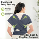 KeaBabies Baby Wrap Carrier - All in 1 Original Baby Carrier Newborn to Toddler Sling, Easy to Wear, Hands Free Bonding, Lightweight, Breathable Infant Wraps (Raven) by TinyTreasures Baby Boutique