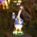 Garden Goose Statue Outdoor Decor, Funny Drunk Gnome Catched by Gardener Goose with Solar Bottle,Ideal Gifts for Women,Outdoor & Home Decor for Housewarming by GreenHaven Gardens