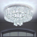 Mini Chandelier Modern Crystal Chandeliers for Hallway Light Fixture LED Flush Mount Ceiling Light Dimmable Lamp for Dining Room Living Room Bedroom by CozyNest Decor
