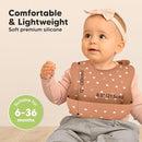 KeaBabies 2-Pack Silicone Baby Bibs for Eating - Sturdy Food-Grade Silicone Bibs for Babies Girl, Boy, Large Food Catcher, Clean & Put On Easily, Waterproof Toddler Feeding Essentials (Butterflies) by TinyTreasures Baby Boutique