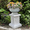 Classic Statuary Stand Garden Pedestal Sculpture Decor Plinth Base Riser, Outdoor or Indoor Resin Statuary Pedestal, 12.6"(H) x 9.5"(L) x 9.5"(W) by GreenHaven Gardens