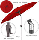 10ft Outdoor Patio Umbrella - Table Umbrella Waterprool UV Protection, Sombrillas de Patio with Push Button Tilt&Crank, Sun Umbrella for Pool, Porch, Garden, Deck, Backyard(Red) by GreenHaven Gardens