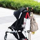 （4-Pack） Baby Stroller Hooks Clip or Hanging Diaper Bag Universal Hooks Accessories for Stroller and Car or Shopping Cart (Black and Brown) by TinyTreasures Baby Boutique
