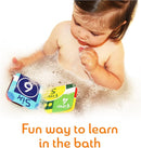 Floating Baby Bath Books Set of 4 - Bath Books for Babies, Infants - Waterproof, Mold-Free Bath Toys for Learning & Early Education (Fruit, Ocean, ABC, Numbers Books) by TinyTreasures Baby Boutique