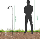 GOFORWILD Shepherd’s Hooks 4 Pack Black, 65 inches Tall, Made of Premium Metal for Garden Decor, Plant Hanger, Lantern Hook, Garden Stake and Wedding Decor, 7016 by GreenHaven Gardens