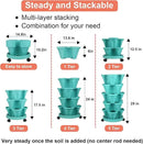 Vertical Planter 5 Tier Stackable Planters Garden Planters Strawberry Herb Flower and Vegetable Planter Indoor Outdoor Gardening Pots with Removable Wheels and Tools by GreenHaven Gardens