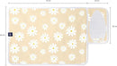Encasa Homes Ironing Mat/Pad (Small 28"x20") with 3mm Padding & Silicone Iron Rest for Steam Pressing on Tabletop or Bed - Heat Resistant, Portable, Quilting & Travel Blanket - Daisy Beige by CozyNest Decor