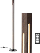 EDISHINE Floor Lamps for Living Room, Upgraded Dual-Sided Lighting, Wooden Corner Floor Lamp, LED Corner Lamp with Remote/Foot Control, 7CCT & Dimmable Standing Lamp for Bedroom, Office, Dark Walnut by CozyNest Decor