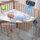 50H Portable Stroller Fan, 15000mAh Ultra-Long Battery Powered Rechargeable Personal Fans, Tripod Clip Fan with Auto Rotation，3 Speed Desk Handheld Cooling for Travel Car Seat Bedroom by TinyTreasures Baby Boutique