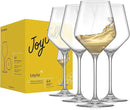 JoyJolt Layla White Wine Glasses, Set of 4 Italian Glasses, 13.5 oz Clear – Made in Europe by CozyNest Decor
