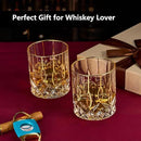 Gold Rim Whiskey Glasses Set of 2,Crystal Old Fashioned Glasses-Luxury Gold Collection,Perfect for Scotch Bourbon Rocks Cognac Vodka Gin Tequila Rum Liquor,Whiskey Gifts for Men by CozyNest Decor