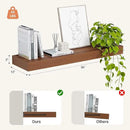 Heimlove 12" Deep Floating Shelves, 36 x 12 Inch Wall Mounted Long Floating Shelf with Invisible Brackets, for Home Decor, Bedroom, Kitchen, Living Room, Bathroom - 1 Pack, Walnut by CozyNest Decor