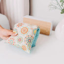 Large Microwave Heating Pad with Flax Seed, Scented or Unscented, Good For Back Pain or Cramps, Moist Heat Therapy or Ice Pack, Microwavable Bean Bag, 6" x 12" (Flannel Floral, Chamomile) by CozyNest Decor