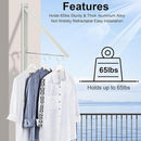 Wall Mounted Drying Rack - No Drill Installation, Space Saving Foldable Clothes Rack for Laundry Room, Dorm, Apartment,RV, Closet. Heavy Duty & Rustproof Aluminum Alloy (White) by TinyTreasures Baby Boutique