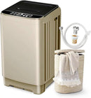 Portable Washing Machine 2.3 Cu. Ft. Full-Automatic Compact Washer Machine for Apartment, 10 Wash Program Small Portable Washer for Dorm, Apartment, RV, Home, Golden by CozyNest Decor