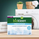 Biokleen Laundry Detergent Sheets (2 PACK) - Free & Clear From Fragrances and Dyes, Hypoallergenic Enzymatic Cleaning - 100 Sheets, 200 Loads by TinyTreasures Baby Boutique