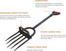 5-Tine Heavy Duty Pitch Fork for Gardening - Long Handled Digging Fork Garden Claw Weeder by GreenHaven Gardens