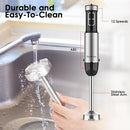 Immersion Blender Handheld, 800W Powerful Electric Hand Blender with Titanium Alloy Blades, 12 Speeds & Turbo, Electric Hand Mixer for Smoothies, Soups, Baby Food and Purees by TinyTreasures Baby Boutique