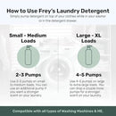 FREY Concentrated Liquid Laundry Detergent | Formulated for Sensitive Skin & HE Washers | Removes Stains Effectively | 50 Loads per Bottle (1-pack Cedar Grove) by CozyNest Decor