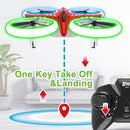 Dwi Dowellin 4.9 Inch Mini Drone for Kids Crash Proof LED Lights One Key Take Off Landing Flips RC Remote Control Small Drones Toys for Beginners Boys and Girls Adults Nano Quadcopter, Red by TinyTreasures Baby Boutique