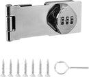 Password Rotary Hasp Locks,Silver 1 Pack Cabinet Locks with Combination,Keyless Security Latch for Sliding Barn Door, Gate, Small Door, Closet, Drawers by TinyTreasures Baby Boutique