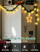 25FT LED Outdoor Christmas String Lights Waterproof, Hanging G40 Globe Patio Lights with 27 LED Shatterproof Warm White Bulbs, Outdoor Christmas Decorations Light for Wedding Party Backyard, Green by TinyTreasures Baby Boutique