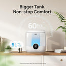 Dreo Smart Humidifiers for Bedroom, 6L Top Fill Supersized Cool Mist Humidifier for Large Room, 60 Hour Runtime, Quiet Ultrasonic Humidifiers for Plants, Baby, Indoor, Home, Night Light, White by TinyTreasures Baby Boutique