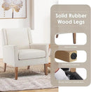 COLAMY Modern Wingback Living Room Chair Set of 2, Upholstered Fabric Accent Armchair, Single Sofa Chair with Lounge Seat and Wood Legs for Bedroom/Office/Reading Spaces, Beige by CozyNest Decor