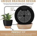 12" 10" 9" Large Self Watering Plant Pots, 3 Pack Flower Pots Planters with Multi Mesh Drainage Holes for Indoor Outdoor Garden Plants and Flowers (Black) by GreenHaven Gardens