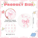 Bow Baby Monthly Milestone Markers - Baby Monthly Milestone Discs Photos,Coquette Bow Month Photo Signs,Baby’S First Year Newborn Signs for Girl (Pink) by TinyTreasures Baby Boutique