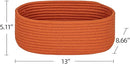 Shelf Storage Baskets for Organizing|Decorative Basket for Closet Storage|Toy Baskets&Bins|Small Woven Rope Baskets-13x8.66x5.11’’,Durable&Stylish,Oval 3 Packs Brick Red by TinyTreasures Baby Boutique