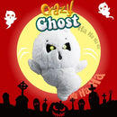 SUNLIN Interactive Halloween Ghost Cute Soft Plush Toy Gift for Adults & Kids 3+, Touch & Sound Activated Prank with Sound & Glowing Eyes, Scary Party Supplies Home Decor by TinyTreasures Baby Boutique