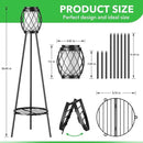 Solar Lights Outdoor with Plant Stands 2 Pack, Solar Floor Lamp Metal Tripod Patio Lights for Garden Yard Pathway Driveway Front/Back Porch Decoration by GreenHaven Gardens