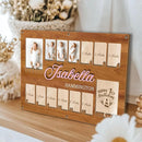 Personalized My First Year Photo Frame | 12 Months Picture Frame For Baby First Year | Displays Two 4x6 Photo and Twelve 2x3 Pictures | Birthday Party Decor Newborn Memory Keepsake, Design 08 by TinyTreasures Baby Boutique