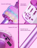Amazmic Toys for Girls, Kids Karaoke Microphone Toddler Microphone for Kids with Lights, Birthday Gift for Girls, Boys Toy Age 3 4 5 6 7 8+(Light Purple) by TinyTreasures Baby Boutique