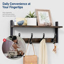 Tatub 20" Rustic Coat Rack Wall Mount with Shelf, Wall Hooks with Shelf, Heavy Duty Entryway Organizer Hangers for Hanging, Hat, Bag, Jacket for Bathroom, Living Room, Bedroom, Rustic Brown by CozyNest Decor