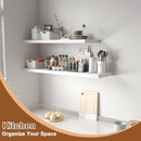 12 Inch Deep Floating Shelves for Wall 1 Pack White Floating Shelves Large Storage Space Wall Mount Shelf for Living Room Kitchen Bathroom 24" W x 12" D x 1.2" H White by CozyNest Decor