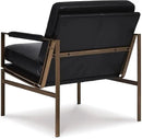 Signature Design by Ashley Puckman Mid-Century Modern Leather Accent Chair, Black by CozyNest Decor