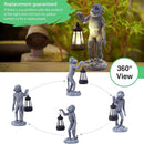 Garden Statue Monkey Figurine - Monkey Decor with Solar Powered Led Lights for Patio Lawn Balcony Yard - Ideal Gift for Women Moms Grandma Housewarming by GreenHaven Gardens